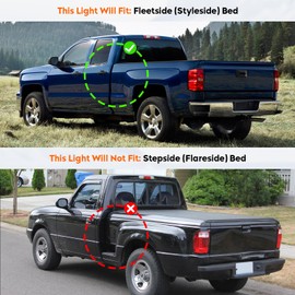 Tail Light + 3rd Third Brake Cargo Lamp for Chevy Silverado 1500 2500 1999-2002, Silverado 1500 2500 HD 2001-2002, GMC Sierra 1500 2500 1999-2003, Sierra 1500 2500 HD 2001-2003 High Mount Stop Light