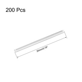 uxcell 20mm 1.35mm OD Fiber Optic Sleeves, 2 Ends Pre-Shrunk Fiber Optic Fusion Splice Tube Protector Sleeves, Clear Heat Shrinkable Tubing 200pcs