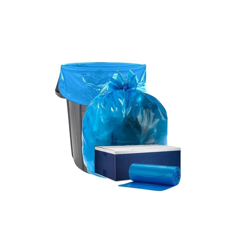 Plasticplace 12-16 Gallon Recycling Bags │ 1.2 Mil │ Blue