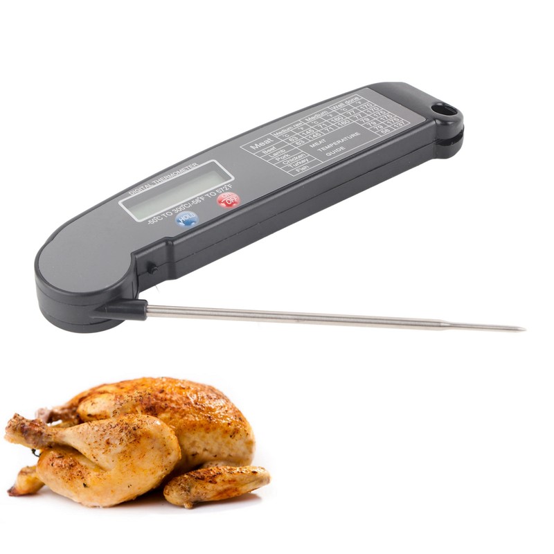 Digital Electronic Food Thermometer Foldable Intelligent Straightaway Read Thermometer for