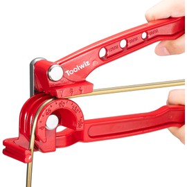 Toolwiz Pipe Bender 3-in-1 Manual Tube Bender for 6-8-10mm Tubing 0-180 Degrees Heavy Duty Brake Line Bending Tool for Copper Brass and Aluminum Pipes