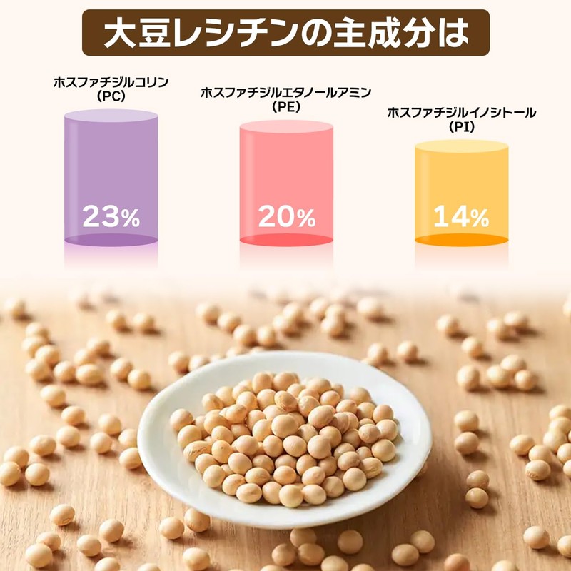 NICHIGA(ニチガ) 大豆レシチン 顆粒状 Soy Lecithin 350ｇ フォスファチジルコリン リン脂質 植物性レシチン 大豆由来