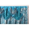 GLORY RUGS Jacquard Luxury Window 2 Panel Set Turquoise Curtain