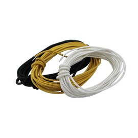 Guyker Cloth-Covered Braided Guitar Wire - 15 Feet (5-white/5-black/5-yellow) Electrics Vintage-Style Pushback Guitar Wire