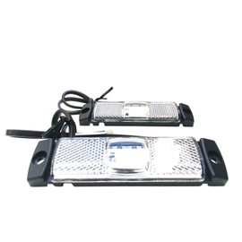 2x LED Outline Light White 130 x 14.5 x 32 Marker Light 12 V 24 V Truck Trailer