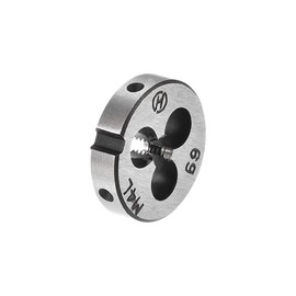sourcing map M4 Metric Round Die, Machine Thread Left Hand Threading Die, Alloy Tool Steel Screw Thread Cutting Die