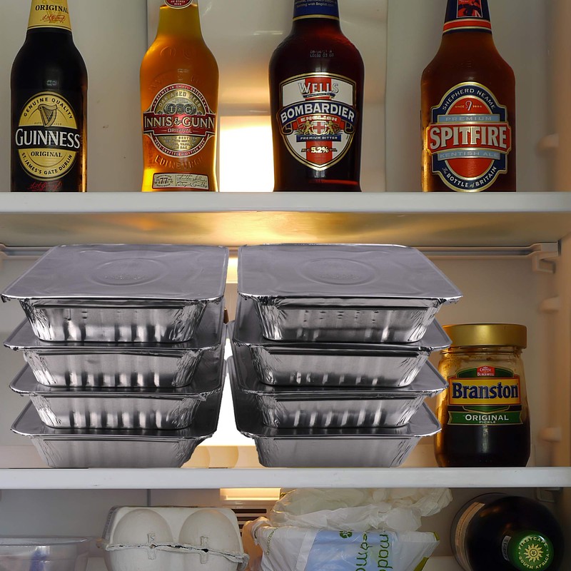 Diplastible Disposable Aluminum Pans with Lids | 10 pack 1-Dinner