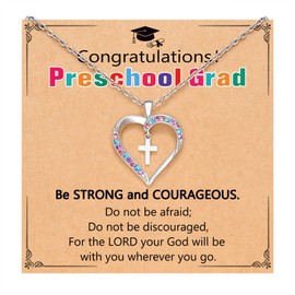 PINKDODO Preschool Graduation Gifts for Her 2024 Class of 2024 Grad Gifts Preschool Pre-K Graduation Necklace for Granddaughter Daughter Niece Little Girls Jewelry