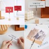 20Pcs Wooden Memo Clips Holder, BetterJonny Wooden Base Memo Photo