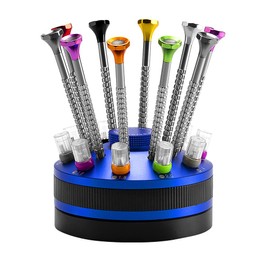 10 pcs Precision Slotted And Phillips Watch Screwdriver Set Different Sizes With 20 Extra Replace Blades Watchmaker Screwdriver Set for Watch,Jewelry,Eyeglass