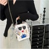 Novelty Unique 3D Lady Face PU Leather Top Handle Satchel