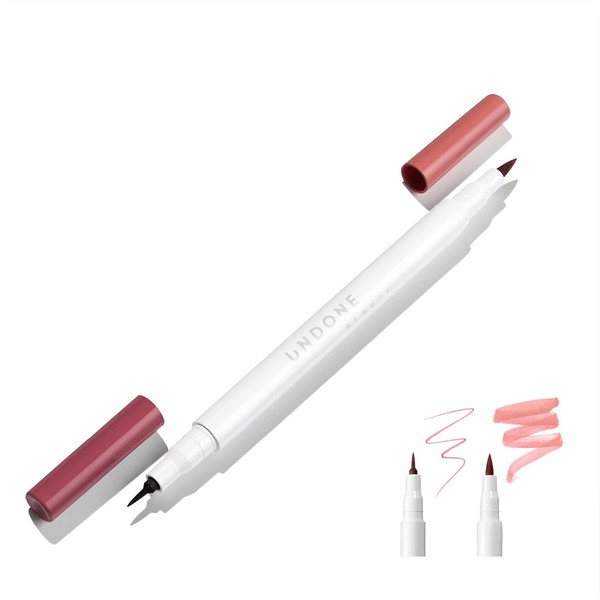2-in-1 Stain + Liner - UNDONE BEAUTY Forever Lip Features a Precision Liner In Deep Enhancing Shade and Sheer Stain for Longwearing, Naturally Full Lip Look + Soothing Aloe. Clean, Vegan, Paraben-Free & Cruelty-Free. NEUTRAL NUDE