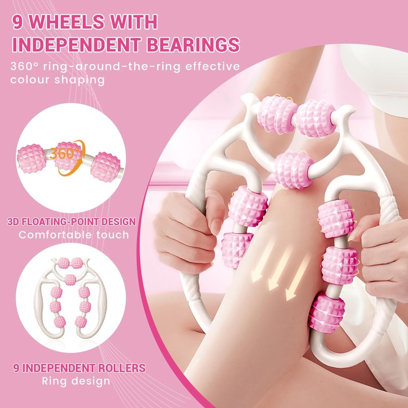 HYran Massage Roller, Massage Roller Legs, Massage Roller with Handle