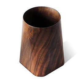 Durable Whole Piece Black Walnut Pencil Wood Pen Holder Wooden Desktop Pencil Cup Office Supplies Organizer Caddy Stand, 75x75x120mm