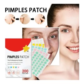 200 Parches Pegatinas Acné Estrellas Colores Pimple Patch