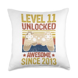 11. Geburtstag Mädchen 11. Geburtstag Deko Junge 11th Birthday Boy Girl 11 Years 2013 Funny Gift Throw Pillow, 18x18, Multicolor