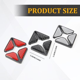 QZTYTY 2PCS Car Door Corner Protector Edge Guards, Truck Door Edge Protector, Carbon Fiber Anti-Collision Doors Corner Sticker Film, Self-Adhesive Auto Scratch Sticker Film for Cars (Silver)