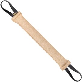 Viper Bite Tug Toy with Two Handles – 2in Wide | Durable & Interactive Dog Tug Training Tool for Puppy Development & Professional Use | Jute, Leather, Fire Hose or French Linen