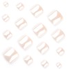 Chrome Press on Toenails‌ Short Square Fake Toe Nails with