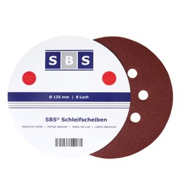 Pack of 100 Velcro Sanding Discs Diameter 125 mm Grit 180 for Eccentric Sanders 8 Holes