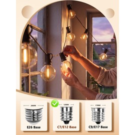 Xingzd 25 Pack LED G40 Replacement Bulbs, Christmas Night Light Bulbs
