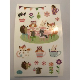 Woodland Tea Party Stickers-1 sheet