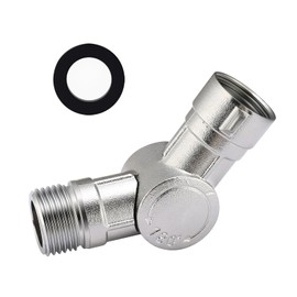 Watflow 180° & 360° Adjustable Metal Swivel Connector，Durable Brass & Chrome Plated, Prevents Kinking & Twisting - Compatible with USA Standard Garden Hoses