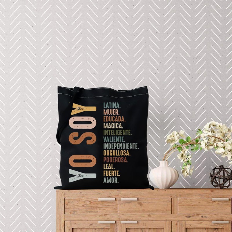 TSOTMO Mexican Tote Bag Yo Soy Latina Bag Hispanic Mexican