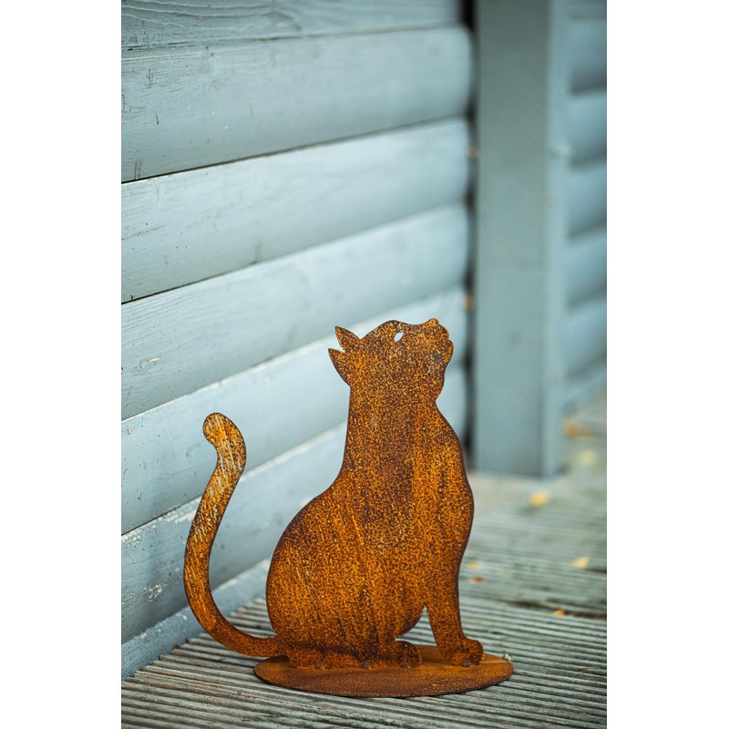 Bornhöft Garden Stake Cat Rental for Standing Metal Rust Garden