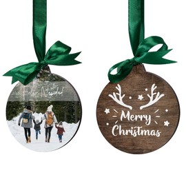 Customisable Christmas Tree Baubles, Individual Wooden Decoration, in Different Colours
