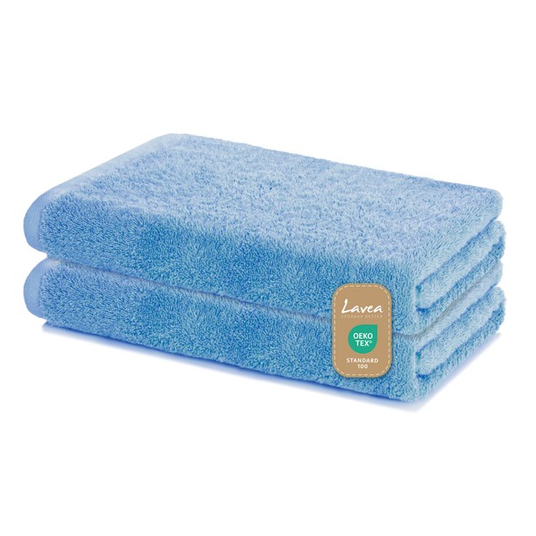 Lavea Bath Towels Set of 2, 60 x 120 cm,
