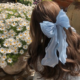 Hair Bow, Hair Bows for Women, Hair Bows, Princess Hair Clip Clips, Large Hair Bow Clips for Women and Girls (Blue)