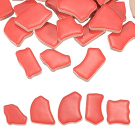 PATIKIL 500g/1.1LB Irregular Ceramics Mosaic Tiles, 0.79"-1.57" Mosaic Stained Tile Broken Porcelain Pieces Stones Bulk for DIY Craft Making Vases Home Decoration, Red