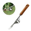 Manual weeder with wooden handle Root weeding, manual weeding tool