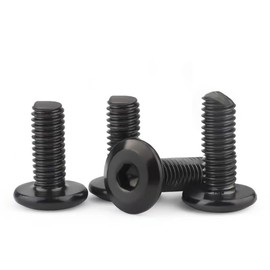 Premium 1/4-20 Bolts, 20pcs 1/4-20 x 3/4” Flat Head Socket Cap Screws, 304 Stainless Steel Bolts for Furniture, DIY Projects and More, Black Zinc Finish