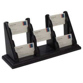 Wooden Mallet, Black 9 Pocket Countertop Business Card Holder