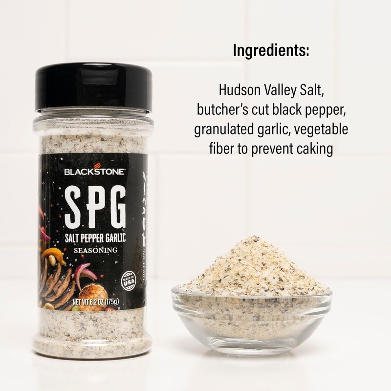 Blackstone 4229 Salt Pepper Garlic (SPG) Seasoning Cooking Chicken, Beef,