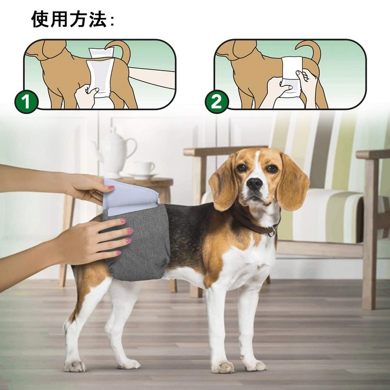 Teamoy Belly Belt for Dogs, 3-Piece Set, Mesh Lining, Waterproof