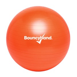 Bouncyband Medium Balance Ball, Orange – Create Flexible Seating to Improve Focus in the School, Office, or Home with this No-Roll Weighted Ball – 21.6” (55cm) Ball for People Between 5’-5’6 Tall