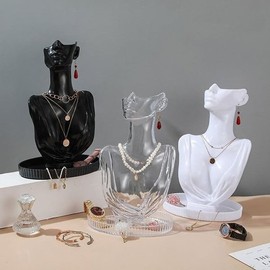 귀걸이 목걸이 마네킹 트레이 주얼리 진열대 전시대 (WFJBUHY) Earring Necklace Mannequin Tray Jewelry Display Stand (WFJBUHY)