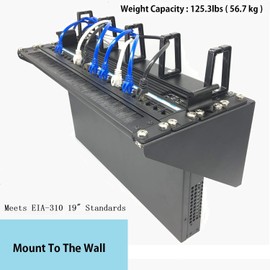 JINGCHENGMEI 19 Inch 4U Heavy Duty Vertical Wall Mountable Rack and 125 lb Wall Mountable Server Rack (1)