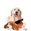 Fuled Heartbeat Puppy Dog Plush Toy, Brown and White