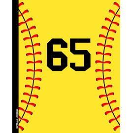 Softball Journal #65: College Ruled Composition Notebook | 110 Pages | Yellow