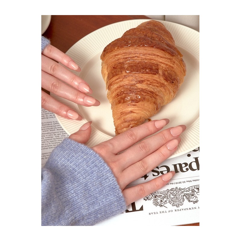 Reusable Nail Tip Cafe Latte (Almond) / 리유저블 네일팁 카페