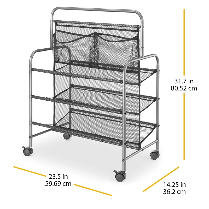 Whitmor 4-Tier Metal & Mesh Shoe Rack, Gunmetal