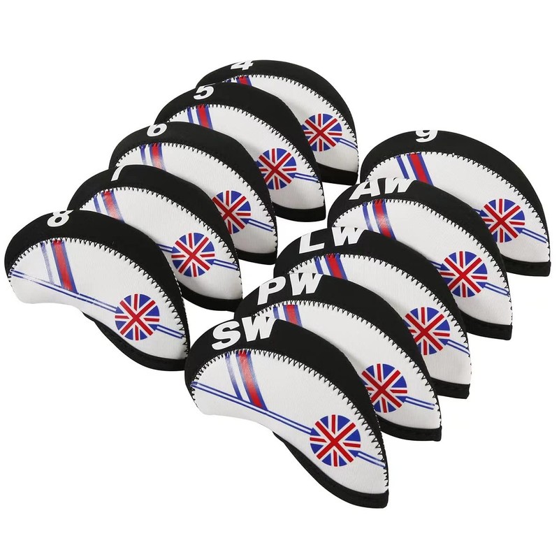 TOHMLAPE GOLF 10pcs White and Black UK Union Jack Flag