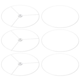 PATIKIL 10 Inch E26 E27 Lamp Shade Ring Frame, 3 Pack Lampshade Holder Wire Frame DIY Drum Ring for Table Floor Lamp White
