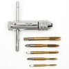 Hakkin Adjustable M3-M8 3mm-8mm HSS T-Handle Reversible Ratchet Wrench Tapping