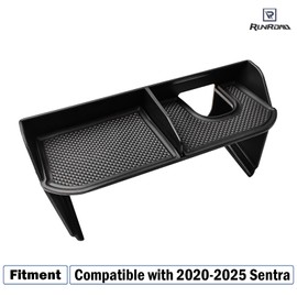 RUNROAD Center Console Organizer Tray Compatible with Nissan Sentra 2020 2021 2022 2023 2024 2025 Accessories, Insert Armrest Tray Secondary Storage Box for Sentra Accessories Middle Console Tray
