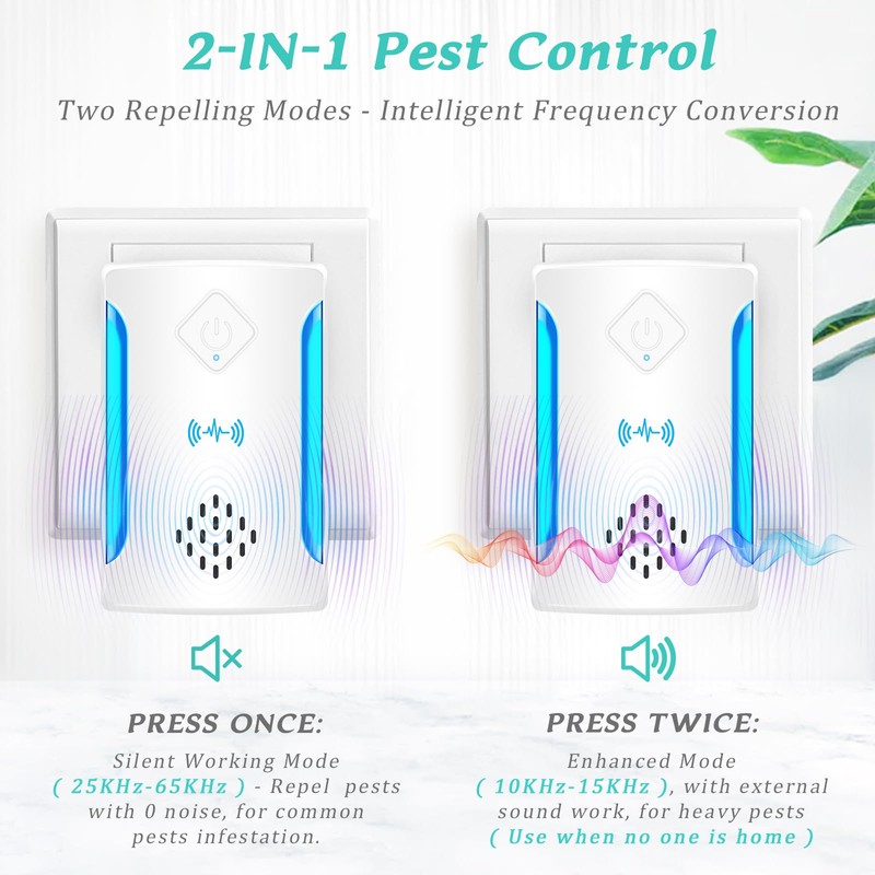 BOZFLY Ultrasonic Pest & Insect Repeller, Upgraded Indoor Ultrasonic Repellent
